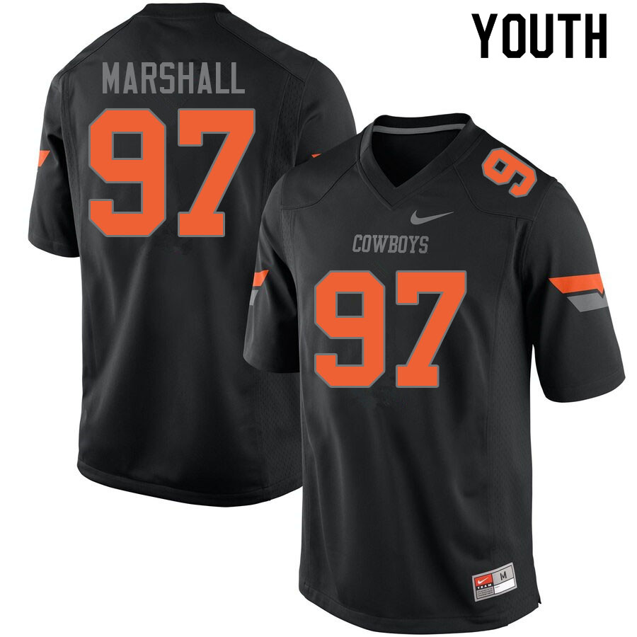 Youth #97 Ian Marshall Oklahoma State Cowboys College Football Jerseys Sale-Black - Click Image to Close